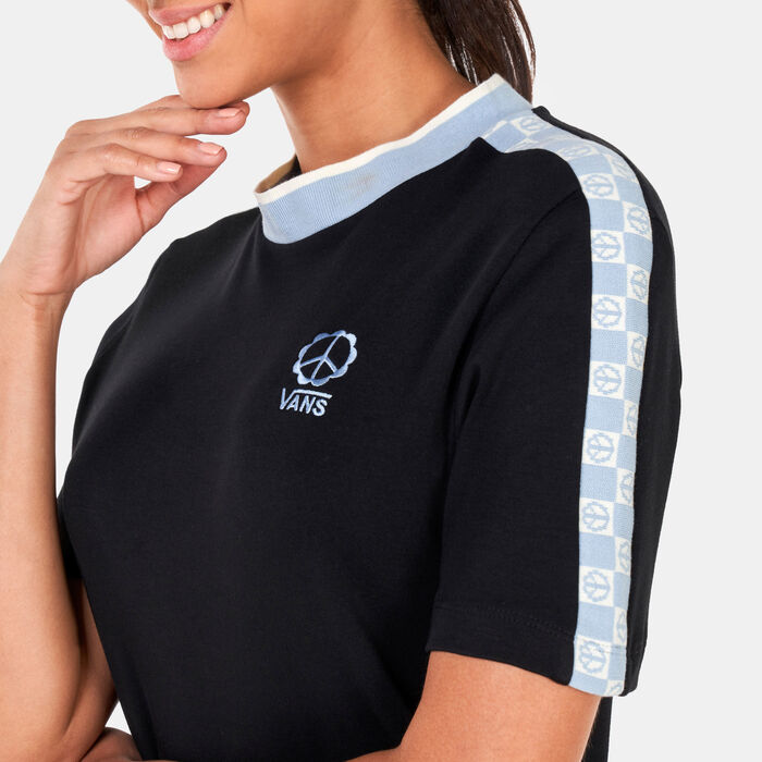 Vans Women's Peace Checkerboard Dress Black Vans Women's Peace Checkerboard Dress Black image number 3