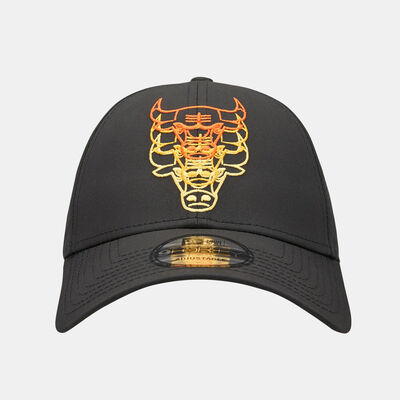 New Era Men's Stack Logo 9FORTY Chicago Bulls Cap Black