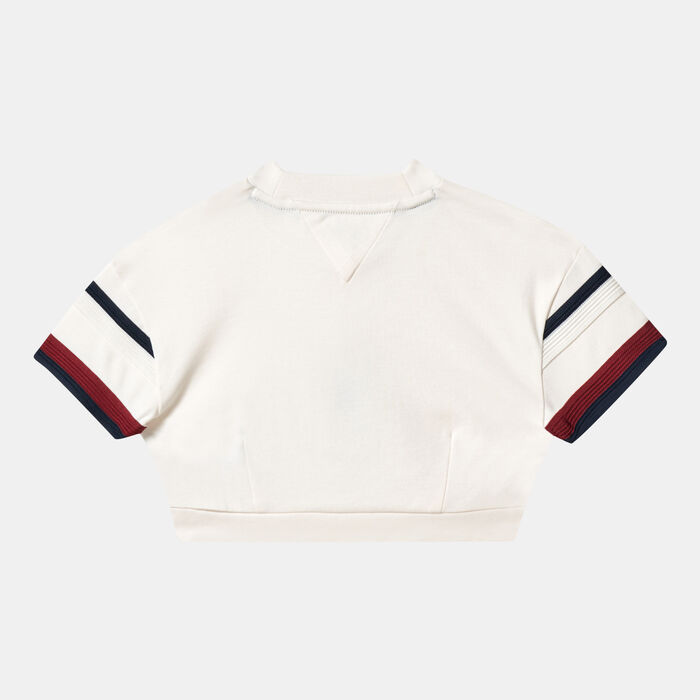 Tommy Hilfiger Kids' Global Striped Crop Top White Tommy Hilfiger Kids' Global Striped Crop Top White image number 1