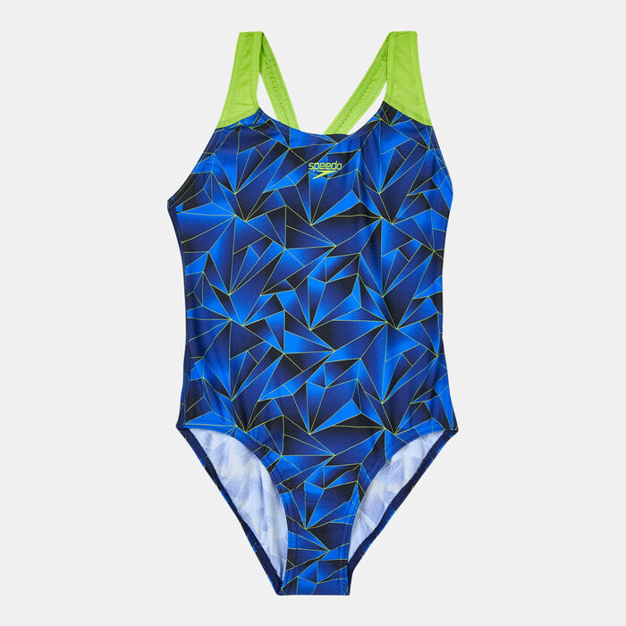 Speedo Kids' Allover Splashback Girls Swimsuit Multi Speedo Kids' Allover Splashback Girls Swimsuit Multi image number 0