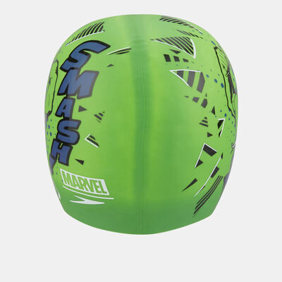 Speedo Kids' Marvel Hulk Junior Slogan Swimming Cap Green