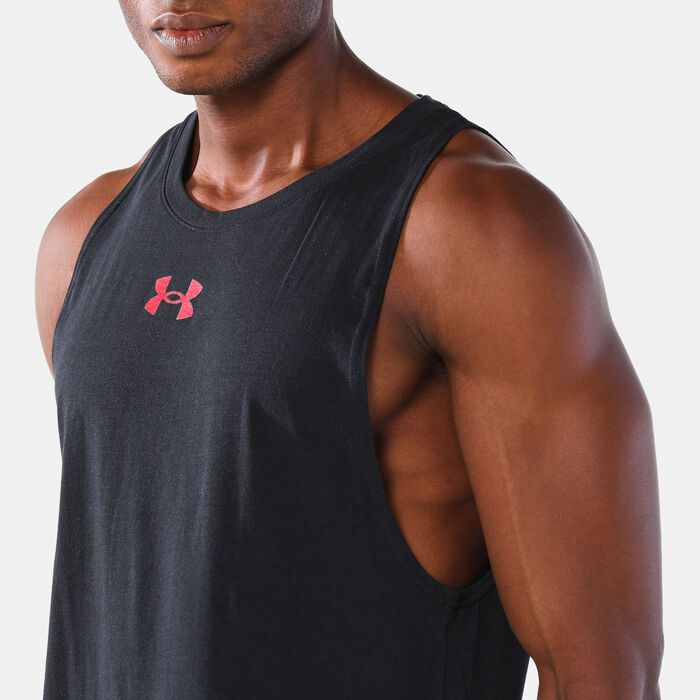 Under Armour Men's Baseline Cotton Tank Top Black Under Armour Men's Baseline Cotton Tank Top Black image number 3