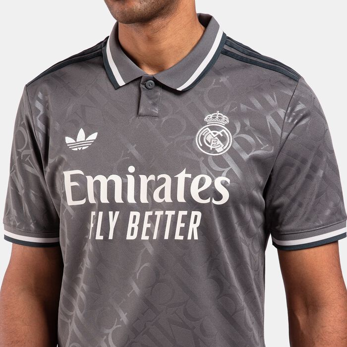adidas Men's Real Madrid 24/25 Third Replica Football Jersey Grey adidas Men's Real Madrid 24/25 Third Replica Football Jersey Grey image number 3