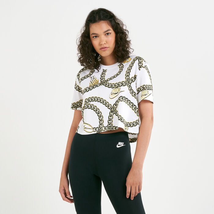 Nike Women's Sportswear Glam Dunk Crop Top White Nike Women's Sportswear Glam Dunk Crop Top White image number 0