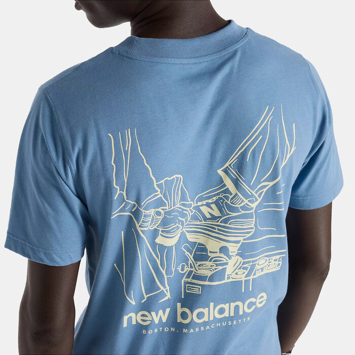 New Balance Men's Shine T-Shirt Blue image number 4