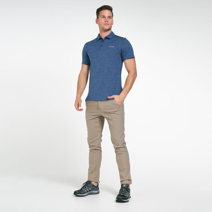 Columbia Men's Tech Trail™ Polo T-Shirt Blue Columbia Men's Tech Trail™ Polo T-Shirt Blue image number 2