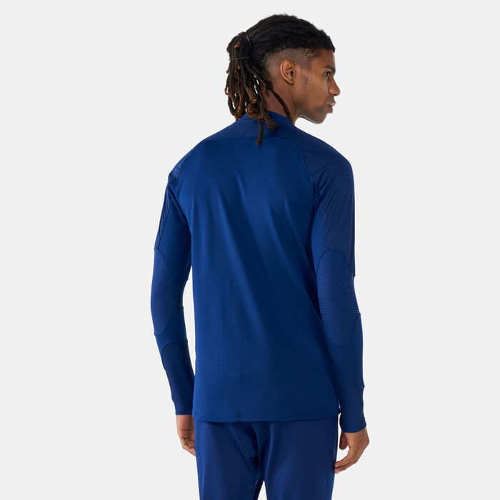 Nike Men's Therma-FIT Drill Top Blue Nike Men's Therma-FIT Drill Top Blue image number 1
