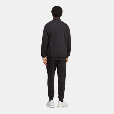 adidas Men's Basic 3-Stripes French Terry Tracksuit Black