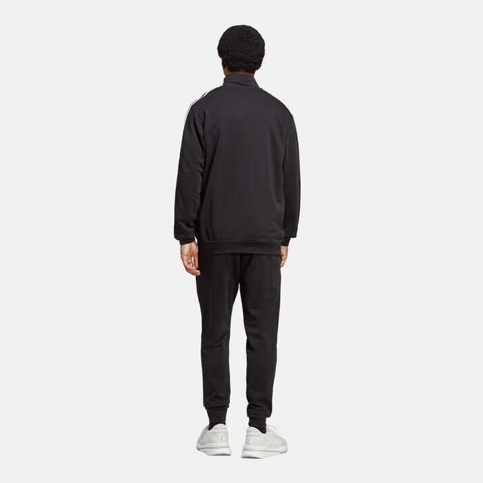 adidas Men's Basic 3-Stripes French Terry Tracksuit Black image number 1