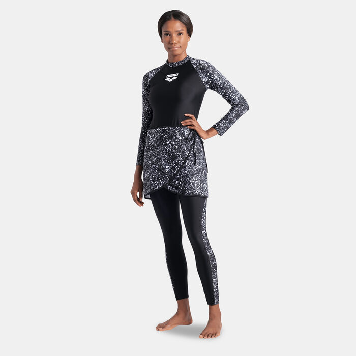 Arena Women's Modesty Swimming Skirt Black Arena Women's Modesty Swimming Skirt Black image number 2