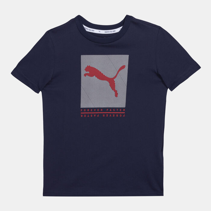 PUMA Kids' Active Sports Graphic T-Shirt Blue PUMA Kids' Active Sports Graphic T-Shirt Blue image number 0