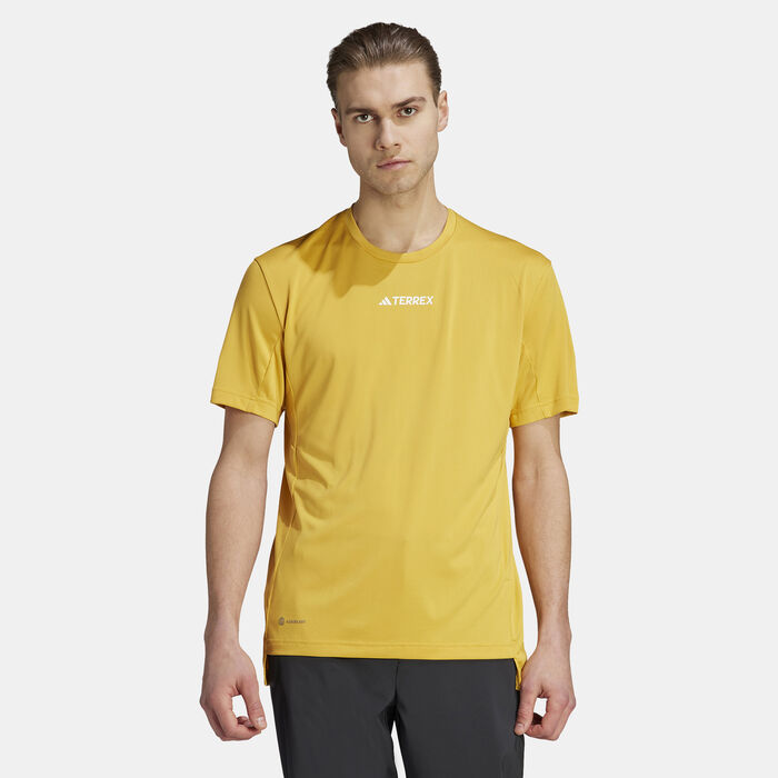 adidas Men's Terrex Multi T-Shirt yellow adidas Men's Terrex Multi T-Shirt yellow image number 1