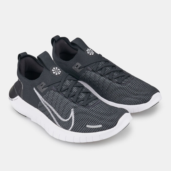 Nike Men's Free Run Flyknit Next Nature Road Running Shoes Black Nike Men's Free Run Flyknit Next Nature Road Running Shoes Black image number 1