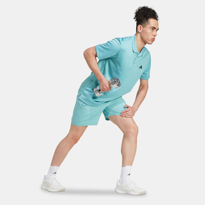 adidas Men's Train Essentials Training Polo Shirt Blue image number 2