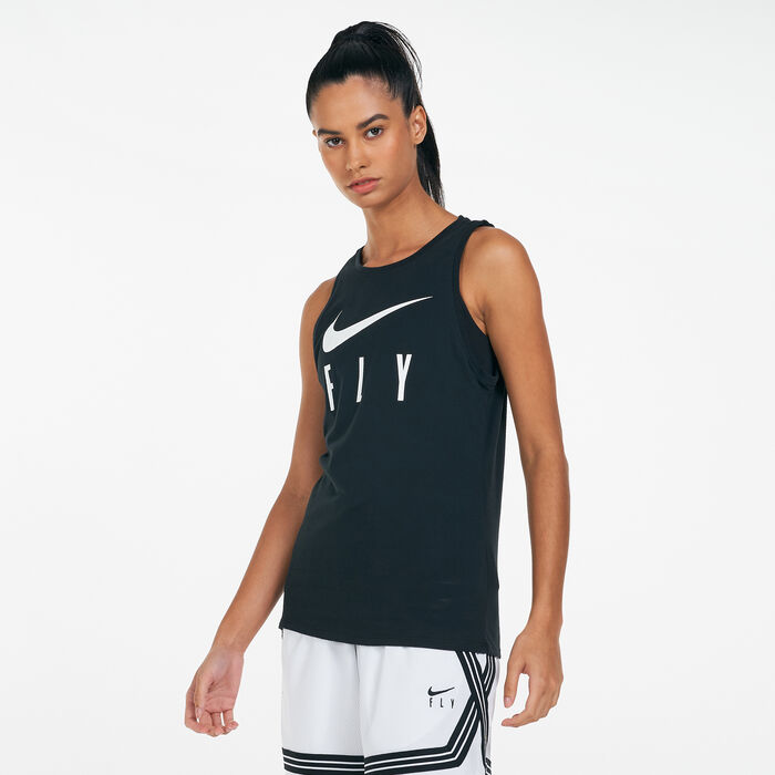 Nike Women's Dri-FIT Swoosh Fly Tank Top Black Nike Women's Dri-FIT Swoosh Fly Tank Top Black image number 0
