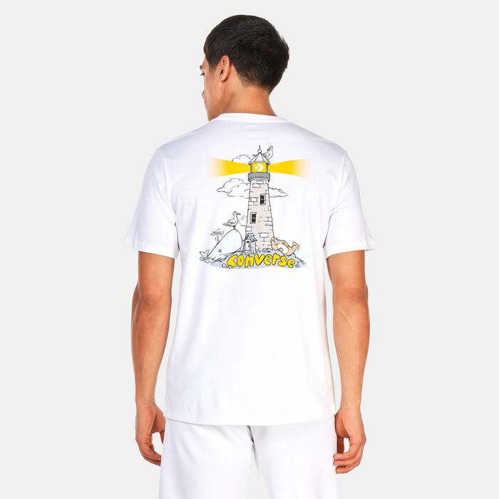 Converse Men's Lighthouse T-Shirt White Converse Men's Lighthouse T-Shirt White image number 1