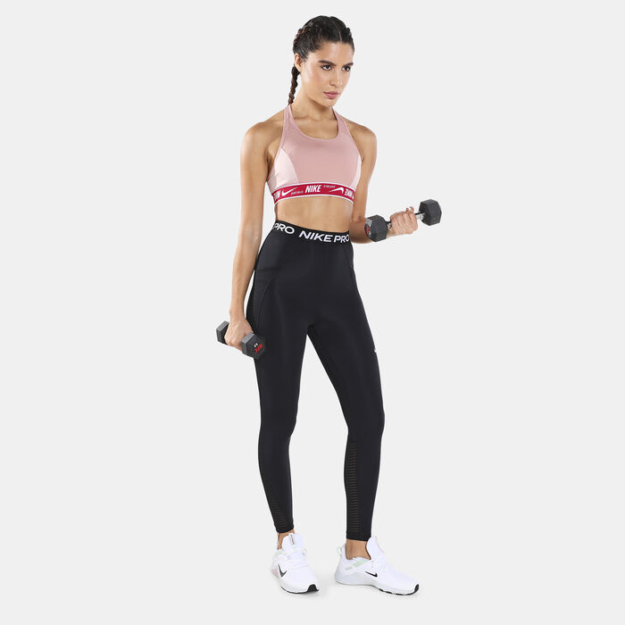Nike Women's Dri-FIT Swoosh Logo Sports Bra Red Nike Women's Dri-FIT Swoosh Logo Sports Bra Red image number 2