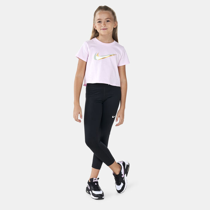 Nike Kids' Sportswear Cropped T-Shirt (Older Kids) Pink Nike Kids' Sportswear Cropped T-Shirt (Older Kids) Pink image number 2