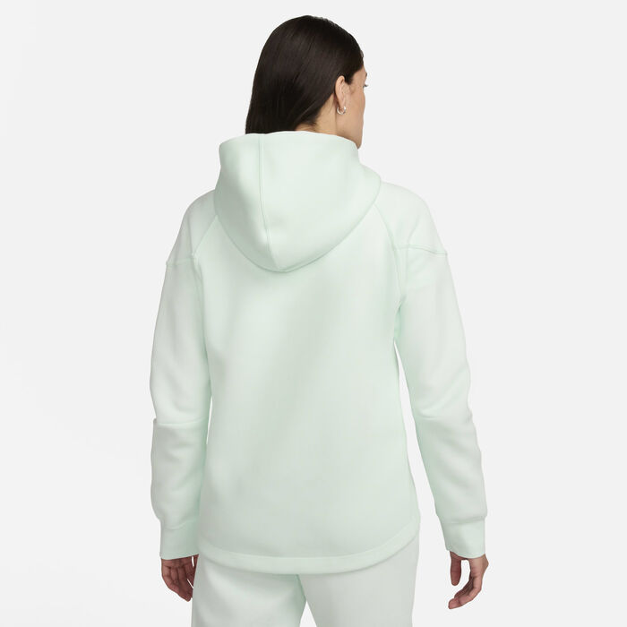 Nike Women's Sportswear Tech Fleece Windrunner Full-Zip Hoodie Green Nike Women's Sportswear Tech Fleece Windrunner Full-Zip Hoodie Green image number 1
