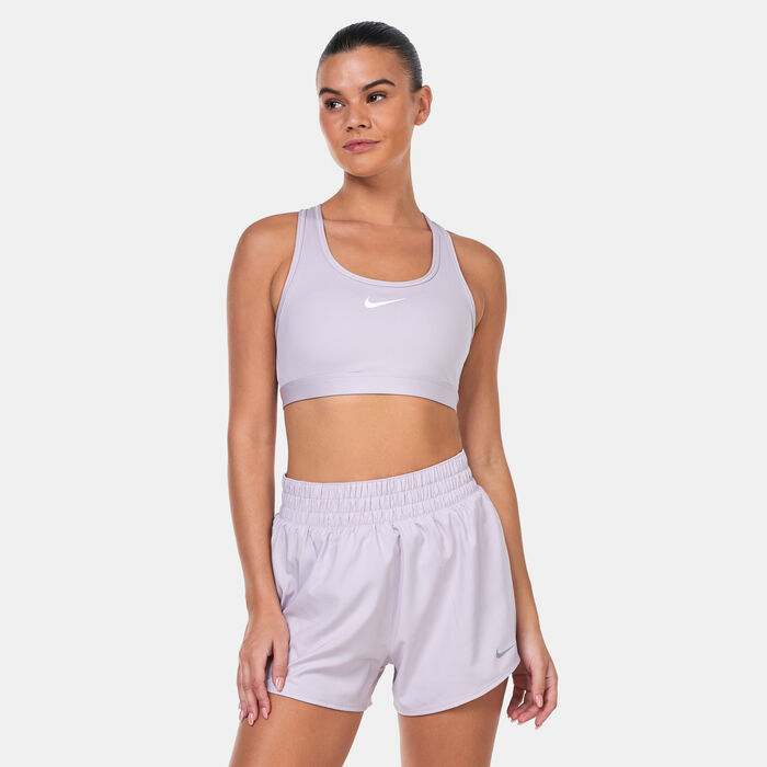 Nike Women's Dri-FIT Swoosh Medium-Support Training Sports Bra Grey image number 0