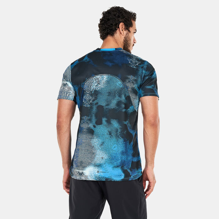 adidas Men's D4T HIIT Allover Print Training T-Shirt Multi adidas Men's D4T HIIT Allover Print Training T-Shirt Multi image number 1