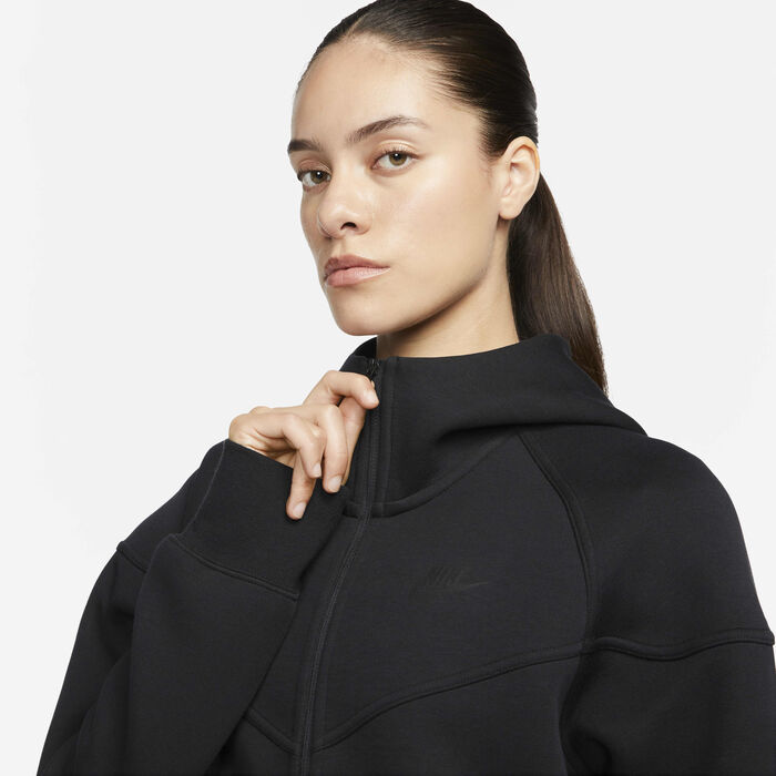 Nike Women's Sportswear Tech Fleece Windrunner Full-Zip Hoodie Black Nike Women's Sportswear Tech Fleece Windrunner Full-Zip Hoodie Black image number 2