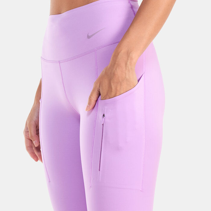 Nike Women's Go Firm-Support Mid-Rise 7/8 Leggings Blue Nike Women's Go Firm-Support Mid-Rise 7/8 Leggings Blue image number 3