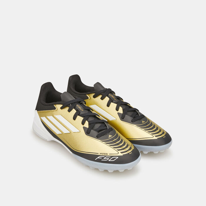 adidas Kids' F50 League Messi Turf Ground Football Shoes White adidas Kids' F50 League Messi Turf Ground Football Shoes White image number 1