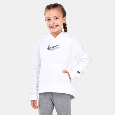 Nike Kids' Sportswear Fleece Hoodie (Older Kids) White