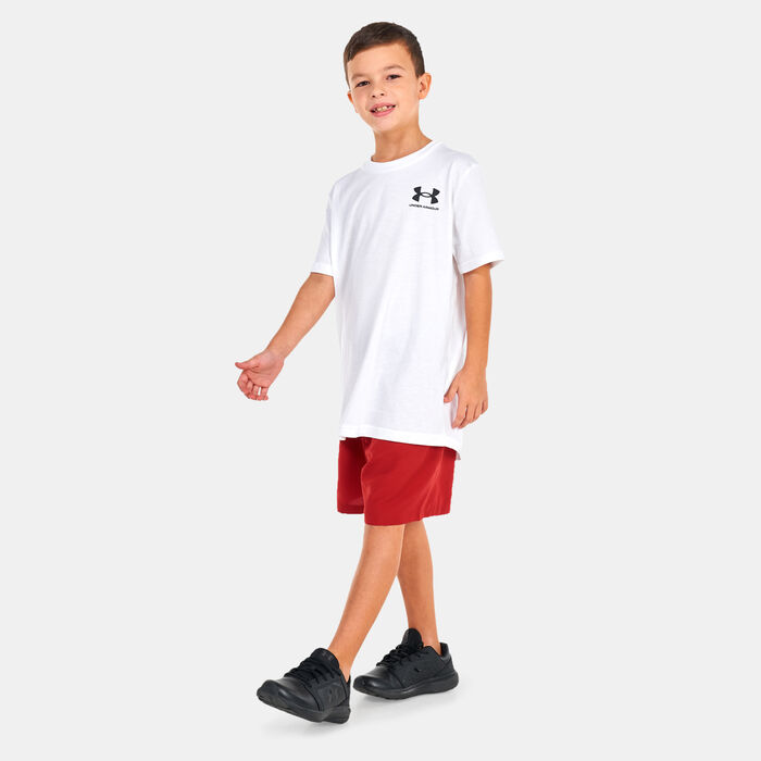 Under Armour Kids' UA Woven Graphic Shorts Red Under Armour Kids' UA Woven Graphic Shorts Red image number 2