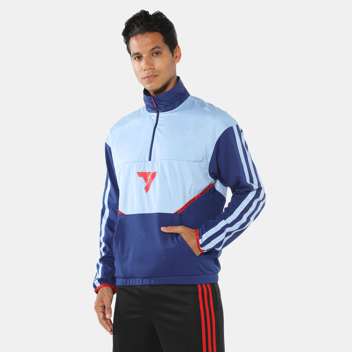 adidas Men's Ice Trae Pullover Sweatshirt Blue image number 0