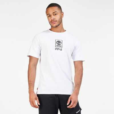 Timberland Men's YC Heavy Weight Stack Logo T-Shirt White