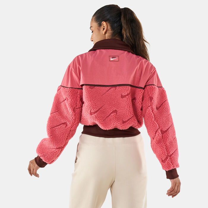 Nike Women's Sportswear Icon Clash Fleece Jacket Pink image number 1