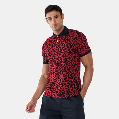 Nike Golf Men's Golf Primal Print Polo T-Shirt Red