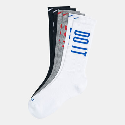 Nike Everyday Plus Just Do It Socks (3 Pack) White Nike Everyday Plus Just Do It Socks (3 Pack) White