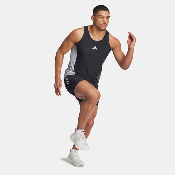 adidas Men's Own the Run Colourblock Tank Top Black adidas Men's Own the Run Colourblock Tank Top Black image number 2