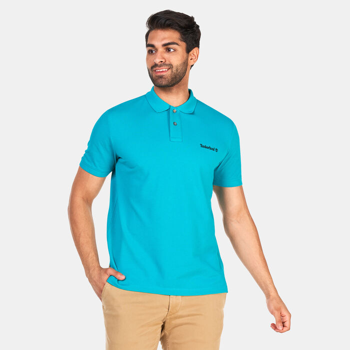 Timberland Men's Small Logo Polo Shirt Green image number 0
