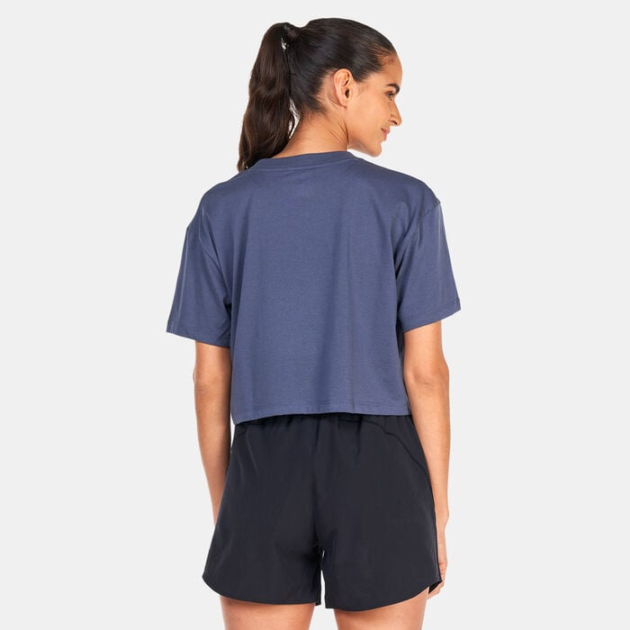 Under Armour Women's UA Branded Logo Crop Top Grey Under Armour Women's UA Branded Logo Crop Top Grey image number 1