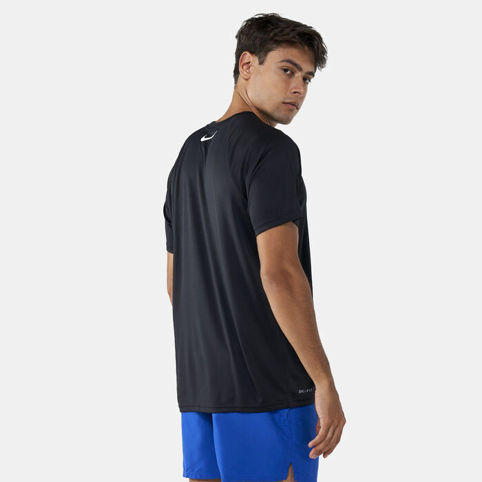 Nike Swim Men's Dri-FIT Hydroguard T-Shirt Black Nike Swim Men's Dri-FIT Hydroguard T-Shirt Black image number 1