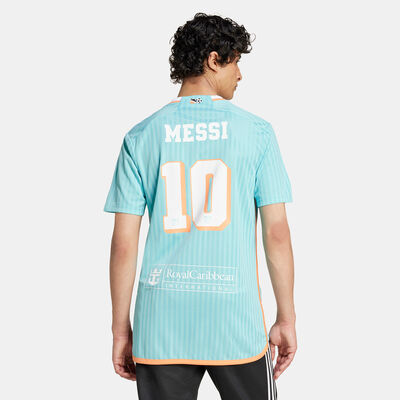 adidas Men's Inter Miami 24/25 Lionel Messi Third Replica Football Jersey Green
