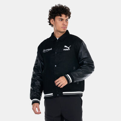 PUMA Men's TEAM Varsity Jacket Black