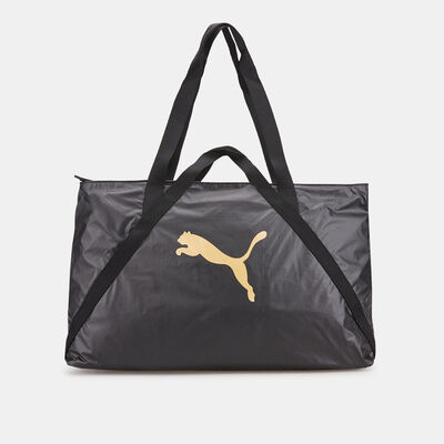 PUMA Women's AT Essentials Shopper Moto Tote Bag Mettalic