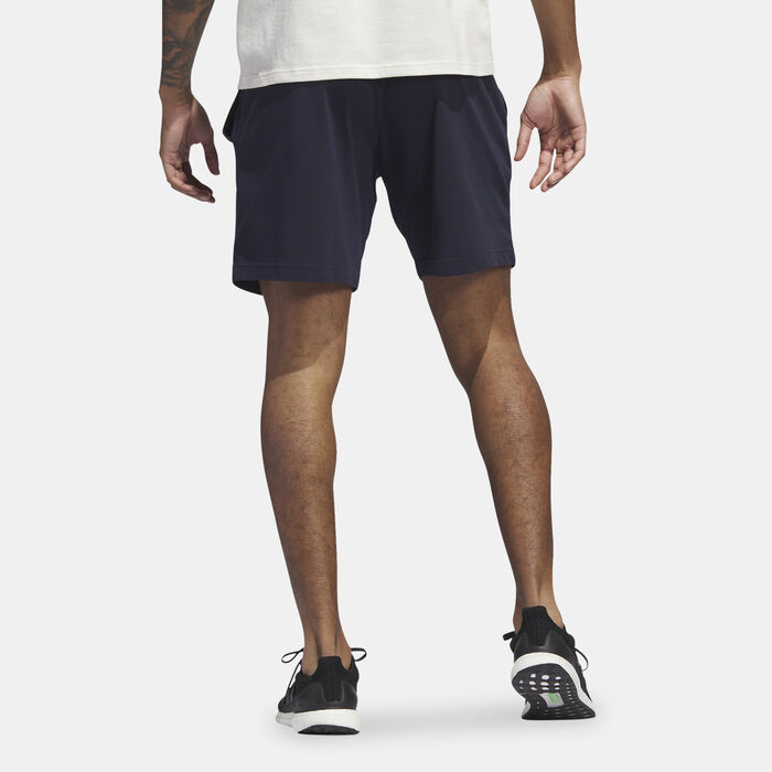 adidas Men's AEROREADY Essentials Logo Shorts Blue adidas Men's AEROREADY Essentials Logo Shorts Blue image number 1