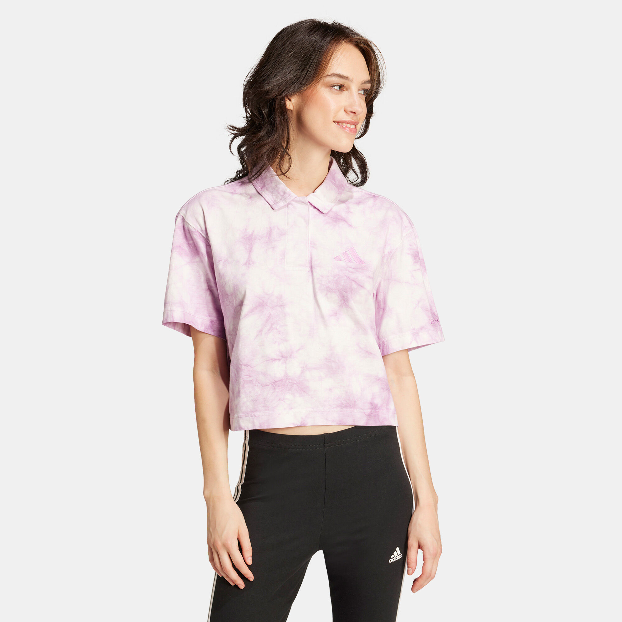 Women s ALL SZN Tie Dye Polo T Shirt Purple adidas in Qatar SSS
