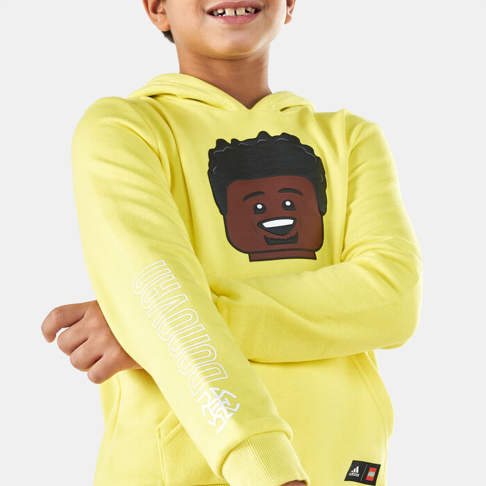 adidas Kids' Basketball Hoodie yellow adidas Kids' Basketball Hoodie yellow image number 3