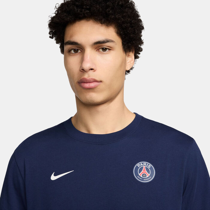 Nike Men's Paris Saint-Germain Essential T-Shirt Blue Nike Men's Paris Saint-Germain Essential T-Shirt Blue image number 3
