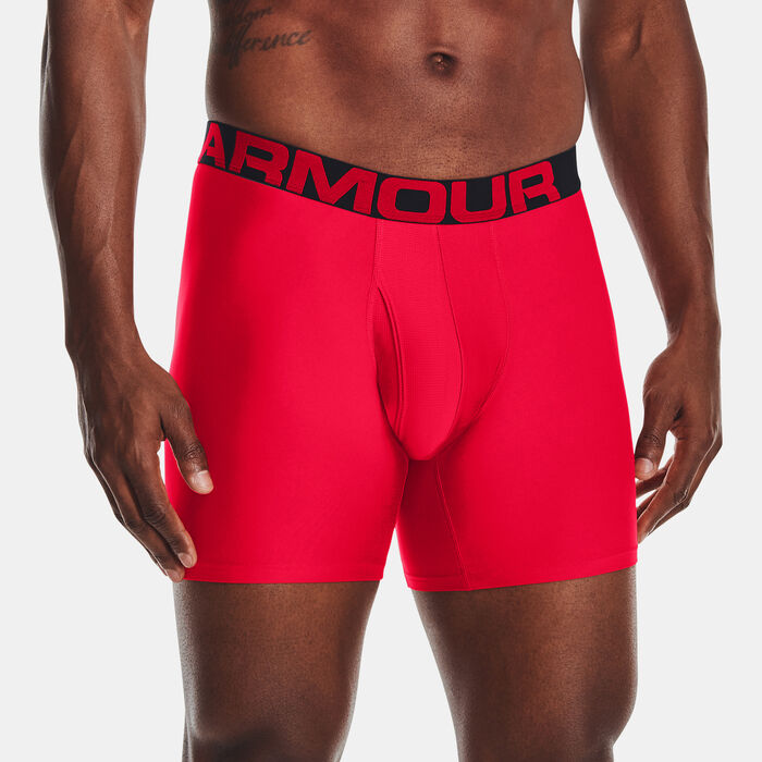 Under Armour Men's Tech™ 6-Inch Boxerjock® Boxers (2 Pack) Red image number 0