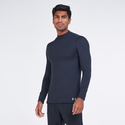 Under Armour Men's ColdGear® Armour Fitted Mock Baselayer T-Shirt Black