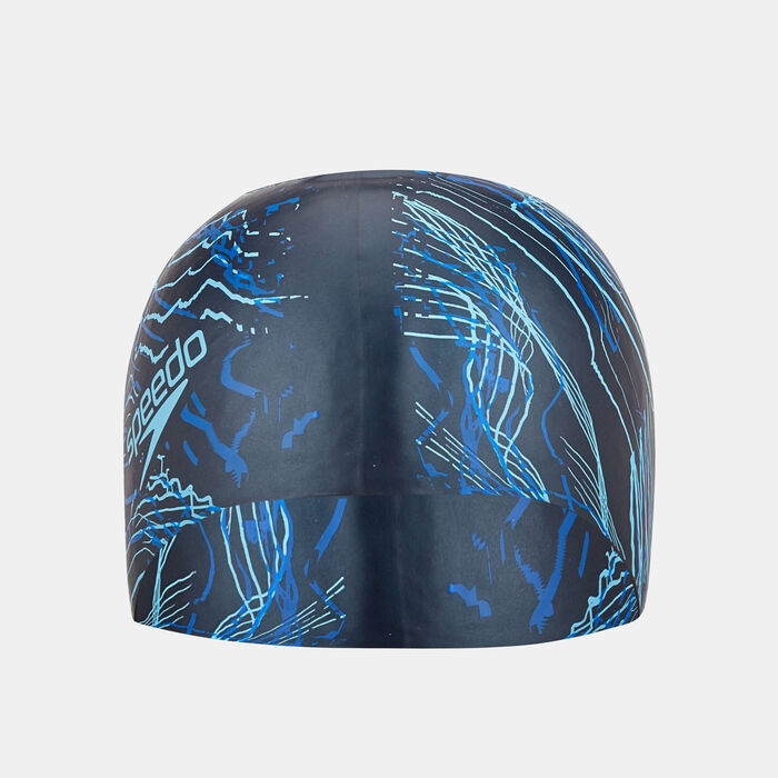 Speedo Long Hair Printed Swimming Cap Multi Speedo Long Hair Printed Swimming Cap Multi image number 0