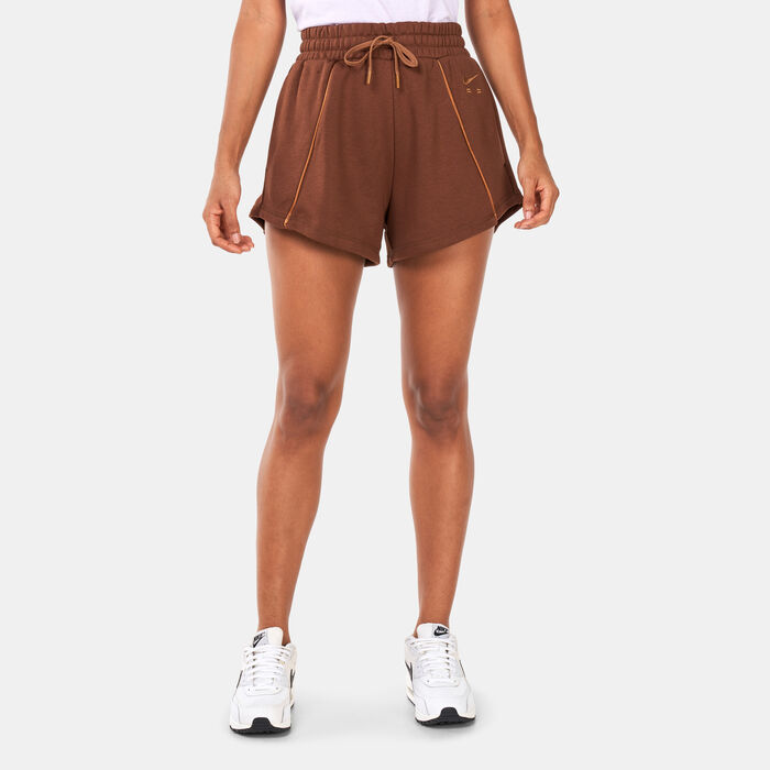 Nike Women's Sportswear Air Fleece Shorts Brown image number 0